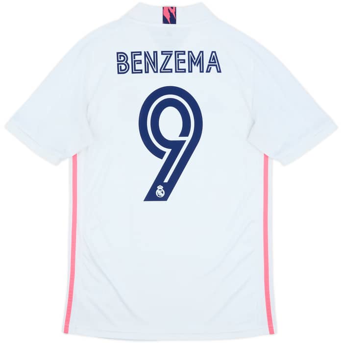 2020-21 Real Madrid Home Shirt Benzema #9 - 8/10 - (S)