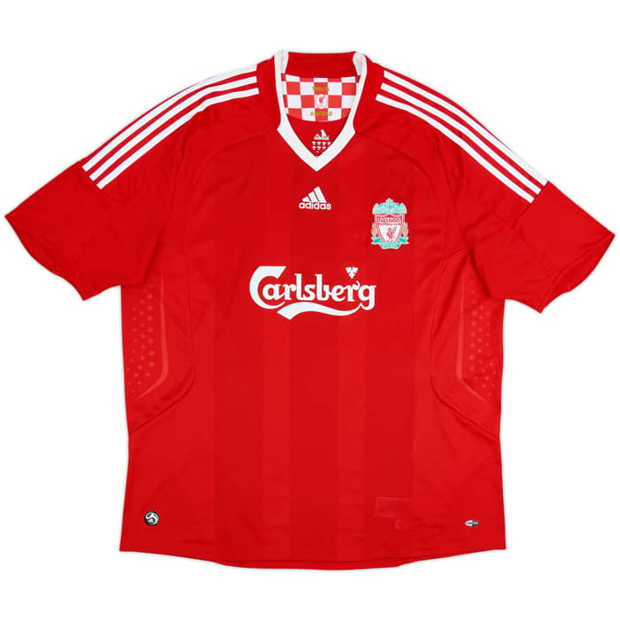 2008-10 Liverpool Home Shirt Gerrard #8 - 6/10 - (XXL)