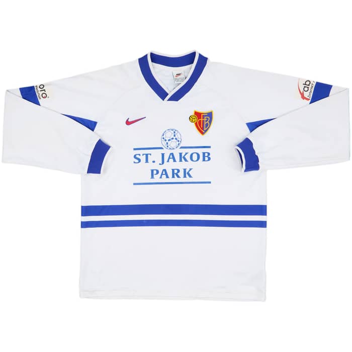 1998-99 FC Basel Player Issue Away L/S Shirt - 6/10 - (XL)