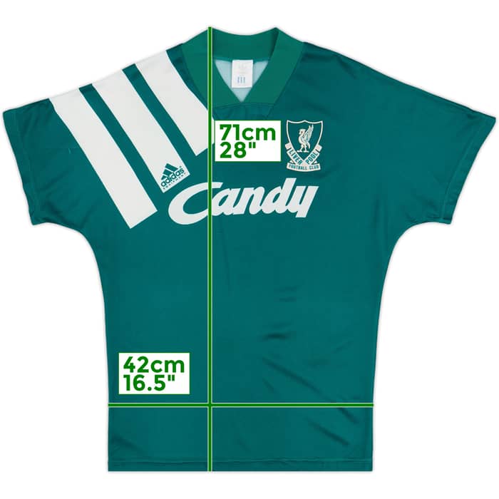 1991-92 Liverpool Away Shirt - 7/10 - (L.Boys)