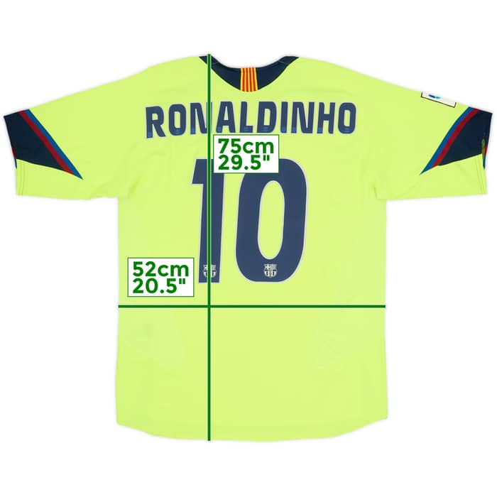 2005-06 Barcelona Away Shirt Ronaldinho #10 - 9/10 - (M)