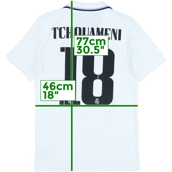 2022-23 Real Madrid Home Shirt Tchouameni #18 - 6/10 - (S)