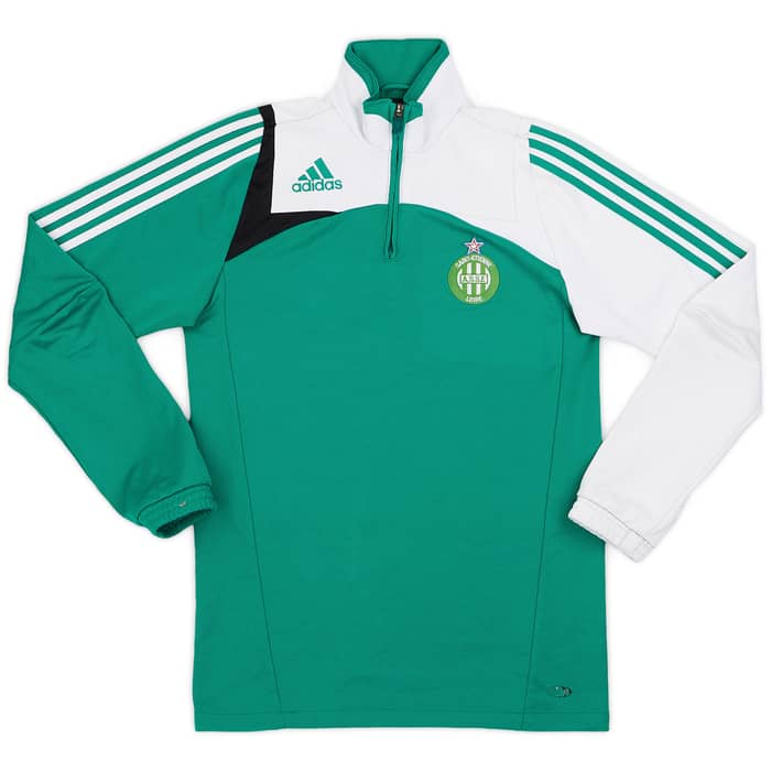 2007-08 Saint Etienne adidas 1/4 Zip Track Jacket - 7/10 - (S)