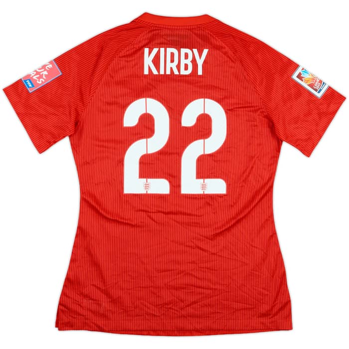 2015 England Women Match Issue Squad Signed FIFA World Cup Away Shirt Kirby #22