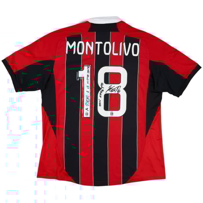 2012-13 AC Milan Signed Home Shirt Montolivo #18 - 4/10 - (XL)