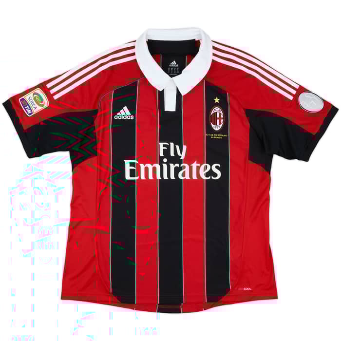 2012-13 AC Milan Signed Home Shirt Montolivo #18 - 4/10 - (XL)