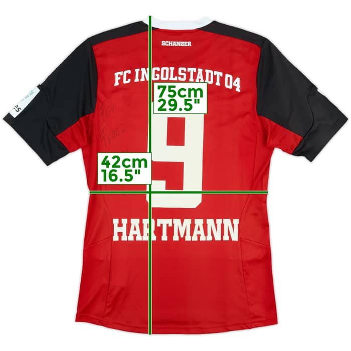 2015-16 FC Ingolstadt Signed Home Shirt Hartmann #9 - 7/10 - (S)