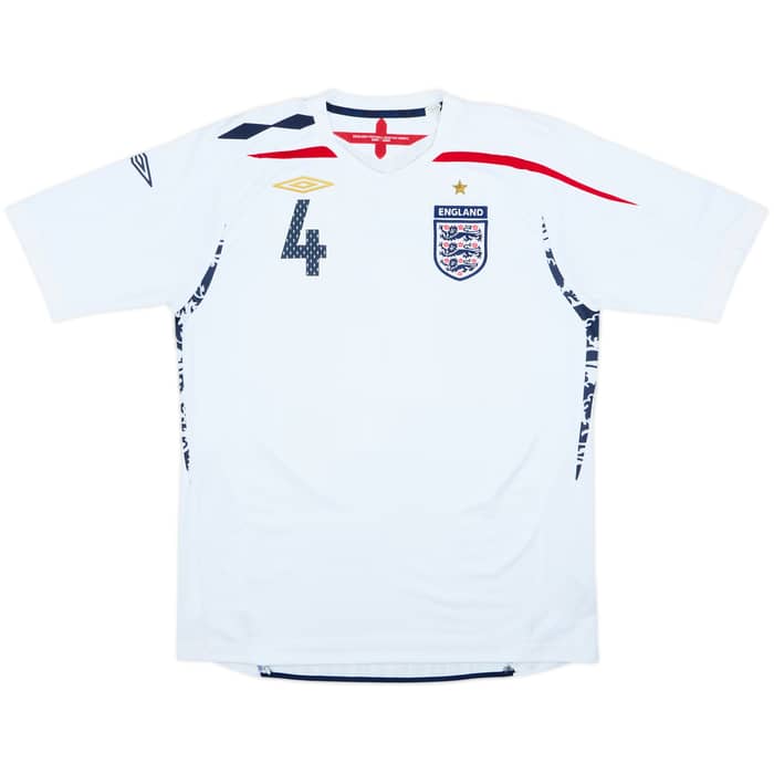 2007-09 England Home Shirt Gerrard #4 - 8/10 - (S)