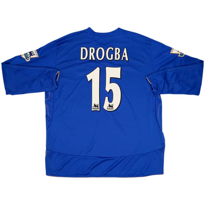 2005-06 Chelsea Centenary Home L/S Shirt Drogba #15 - 8/10 - (3XL)