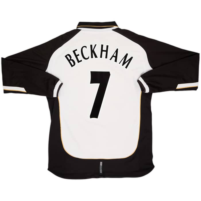 2001-02 Manchester United Centenary Away/Third L/S Shirt Beckham #7 - 9/10 - (XL)