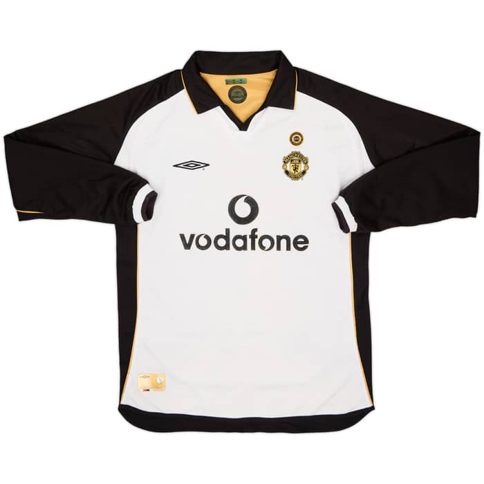 2001-02 Manchester United Centenary Away/Third L/S Shirt Beckham #7 - 9/10 - (XL)