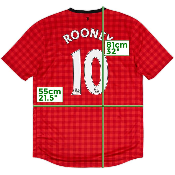 2012-13 Manchester United Home Shirt Rooney #10 (L)