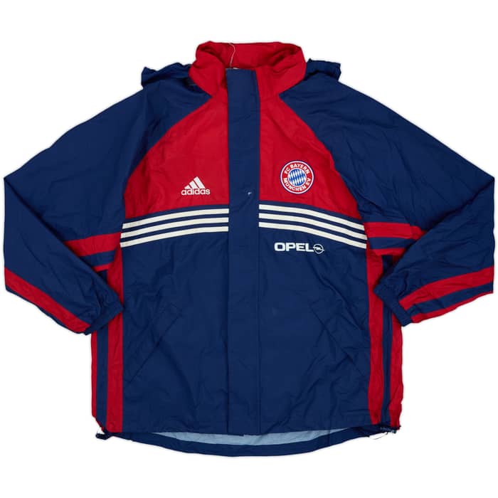 1998-00 Bayern Munich Player Issue adidas Hooded Rain Jacket - 6/10 - (L/XL)