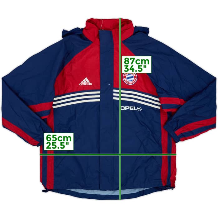 1998-00 Bayern Munich Player Issue adidas Hooded Rain Jacket - 6/10 - (L/XL)