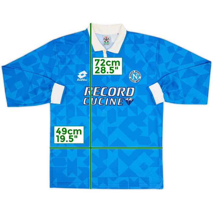 1994-96 Napoli Home L/S Shirt - 8/10 - (M)