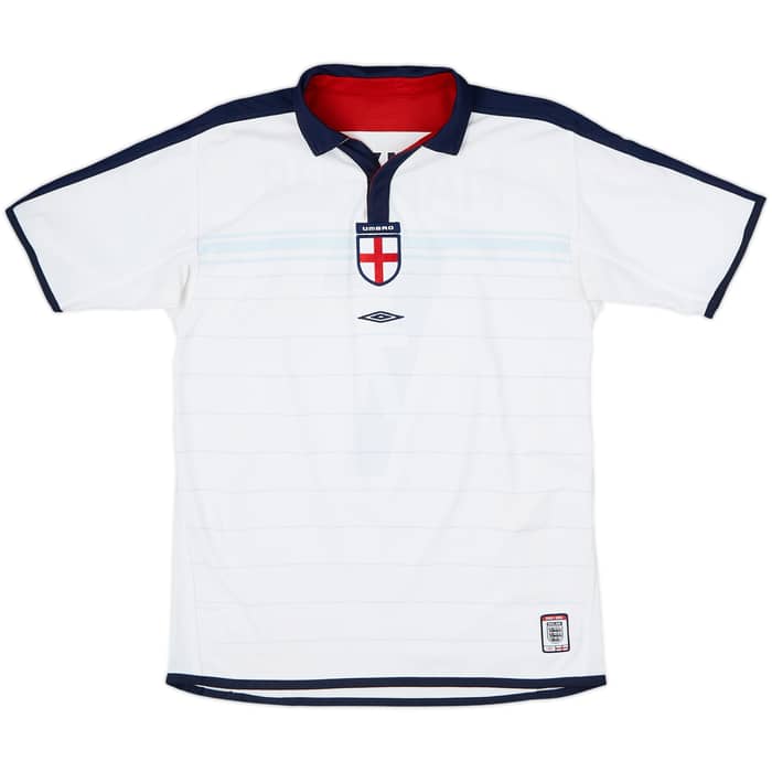 2003-05 England Home Shirt Beckham #7 - 9/10 - (XL.Boys)