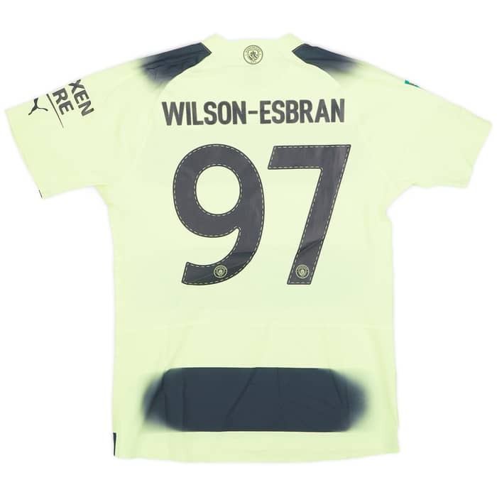 2022-23 Manchester City Match Issue Carabao Cup Home Shirt Wilson-Esbrand #97