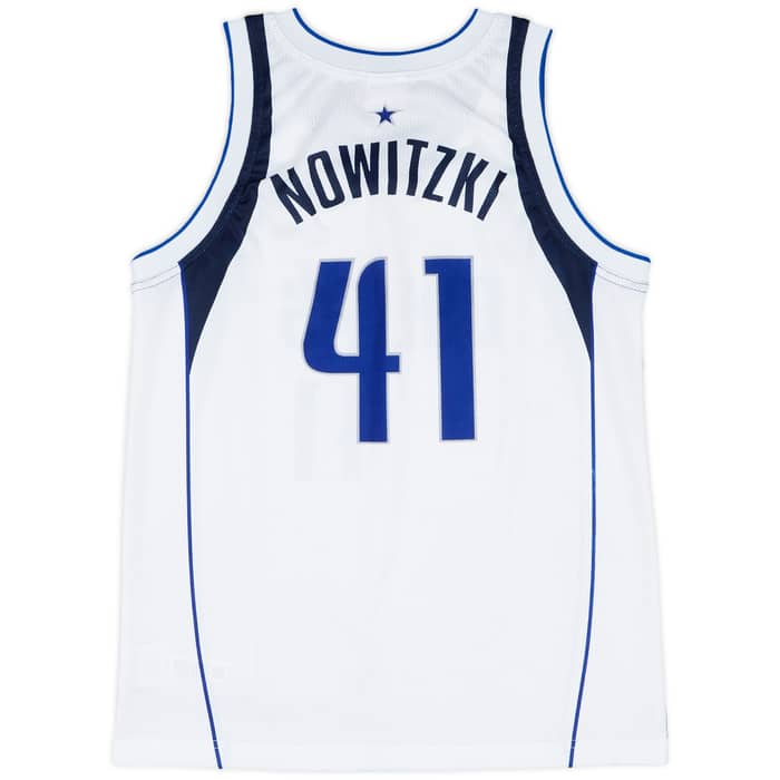 2001-10 Dallas Mavericks Nowitzki #41 Champion Home Jersey - 9/10 - (S)