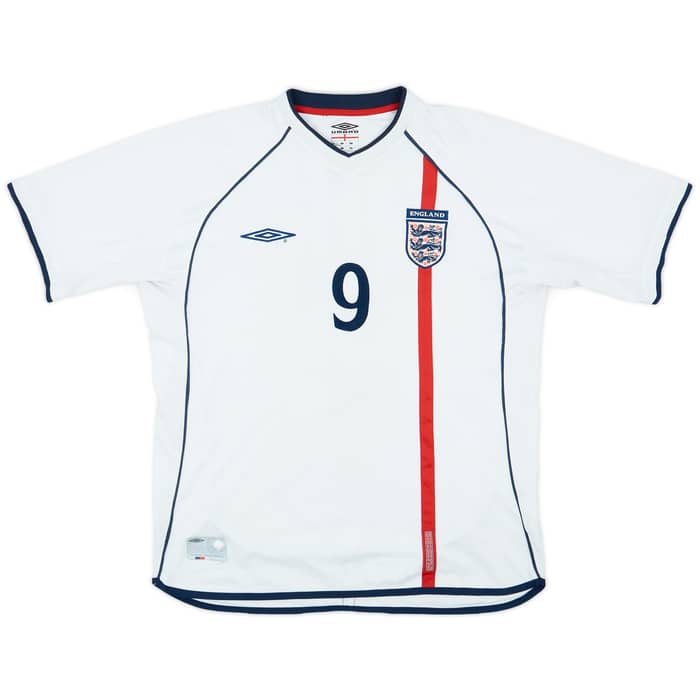 2001-03 England Home Shirt Jeffers #9 - 6/10 - (L)