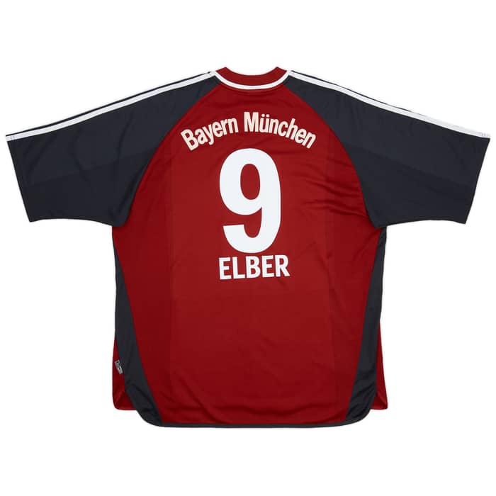 2001-02 Bayern Munich Home Shirt Elber #9 - 8/10 - (XXL)