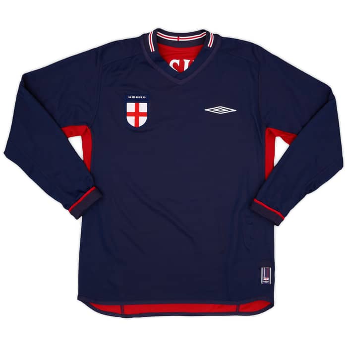 2002-04 England Away L/S Shirt Heskey #11 - 8/10 - (S)