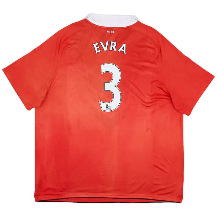 2010-11 Manchester United Home Shirt Evra #3 - 5/10 - (4XL)