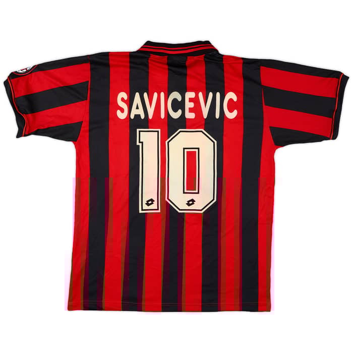 1996-97 AC Milan Home Shirt Savicevic #10 - 7/10 - (L)