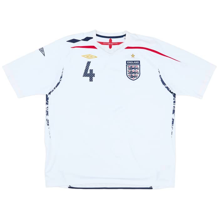 2007-09 England Home Shirt Gerrard #4 - 9/10 - (XXL)