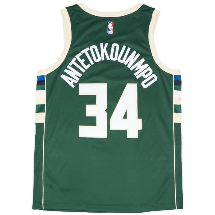 2017-25 Milwaukee Bucks Antetokounmpo #34 Nike Swingman Away Jersey - 7/10 - (L)