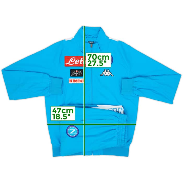 2017-18 Napoli Kappa Tracksuit - 7/10 - (S)
