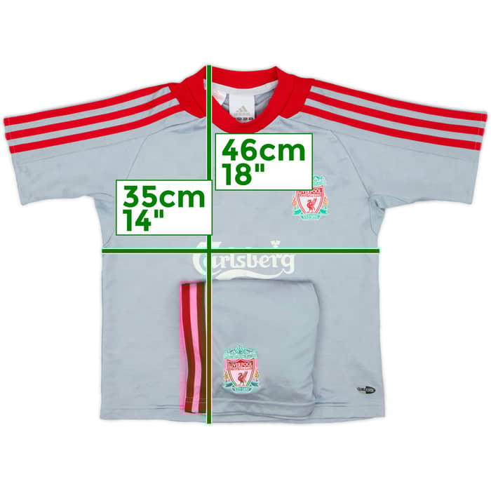2008-09 Liverpool Away Shirt & Shorts - 7/10 - (5-6 Years)