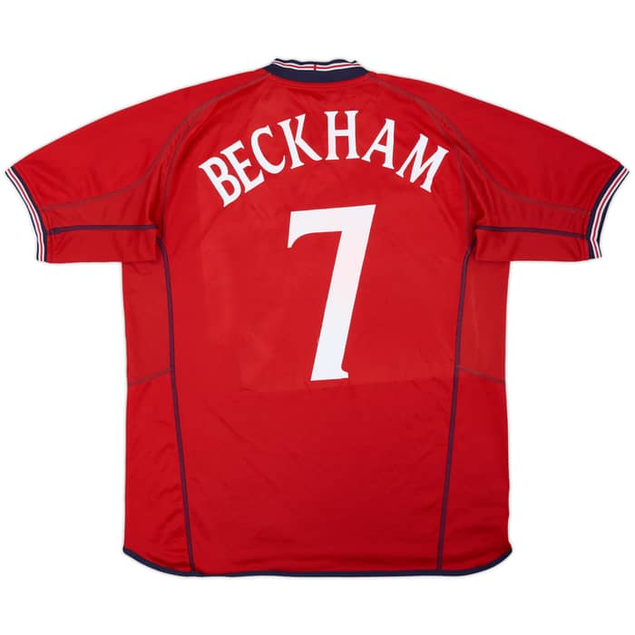 2002-04 England Away Shirt Beckham #7 - 5/10 - (XL)