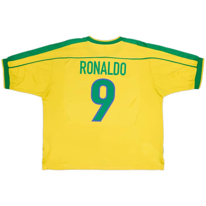 1998-00 Brazil Home Shirt Ronaldo #9 - 5/10 - (XL)