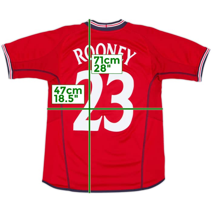 Camiseta de visitante de Inglaterra 2002-04 Rooney #23 - 6/10 - (S)