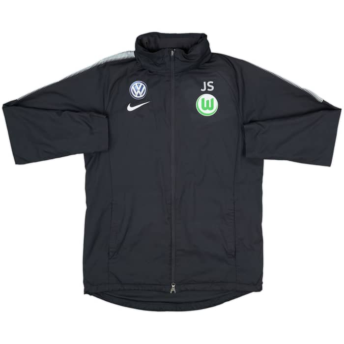2017-18 Wolfsburg Nike Staff Issue Hooded Rain Jacket JS - 7/10 - (L)