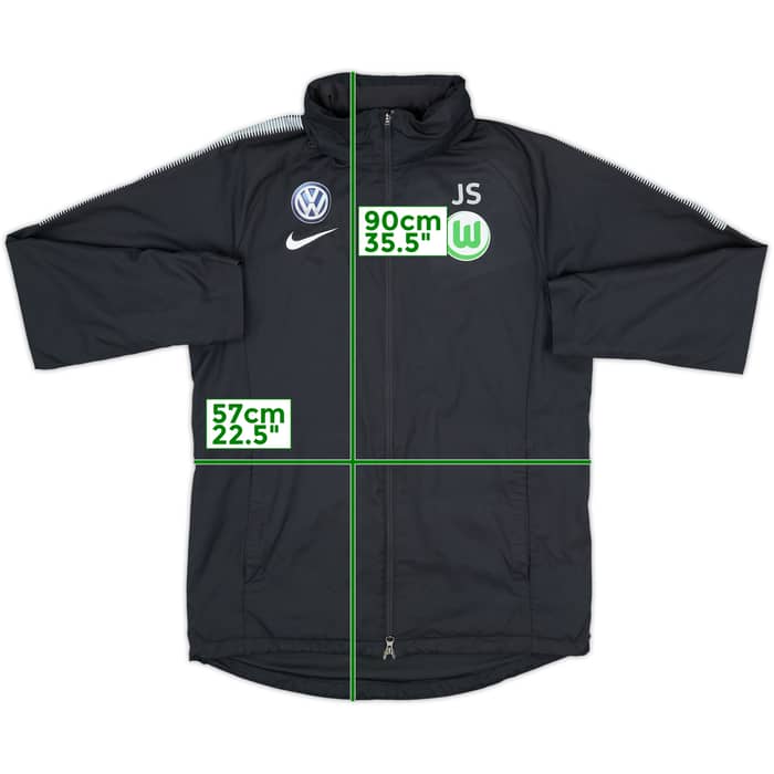 2017-18 Wolfsburg Nike Staff Issue Hooded Rain Jacket JS - 7/10 - (L)