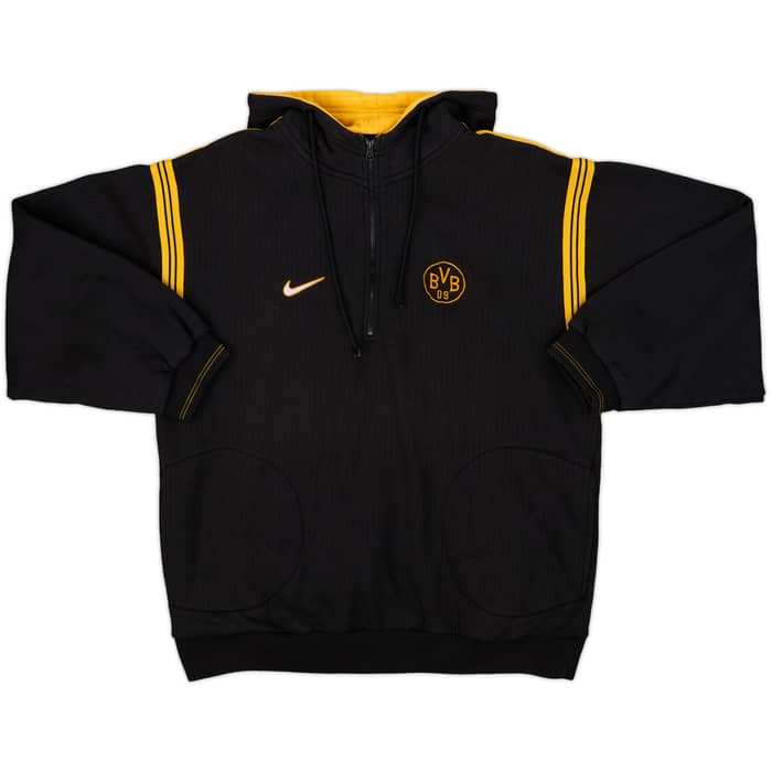 1998-00 Borussia Dortmund Nike 1/4 Zip Hooded Sweat Top - 8/10 - (M)