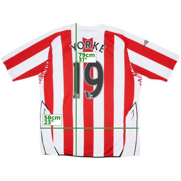 2007-08 Sunderland Home Shirt Yorke #19 - 7/10 - (XL)