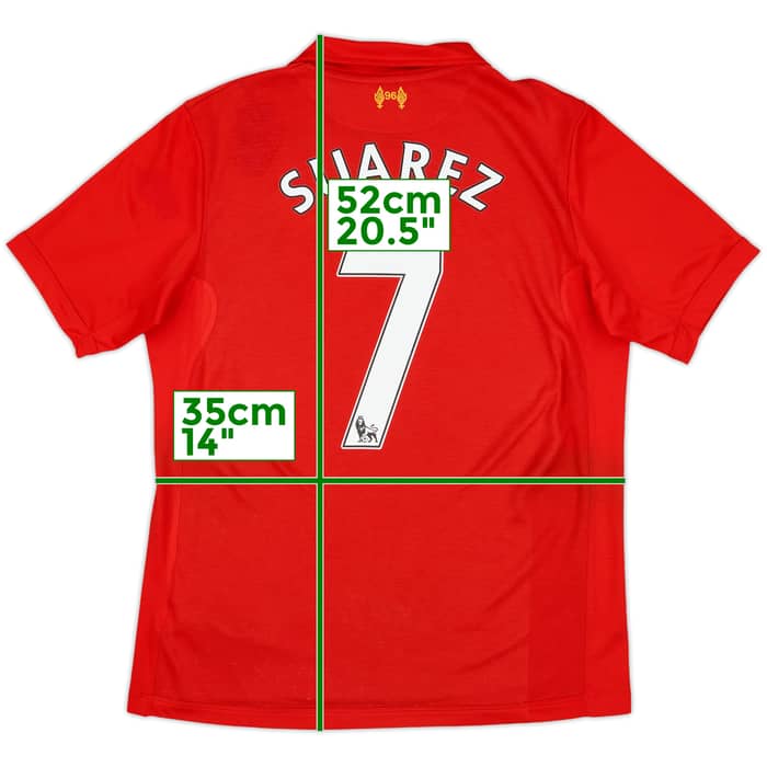 2012-13 Liverpool Home Shirt Suarez #7 - 6/10 - (M)
