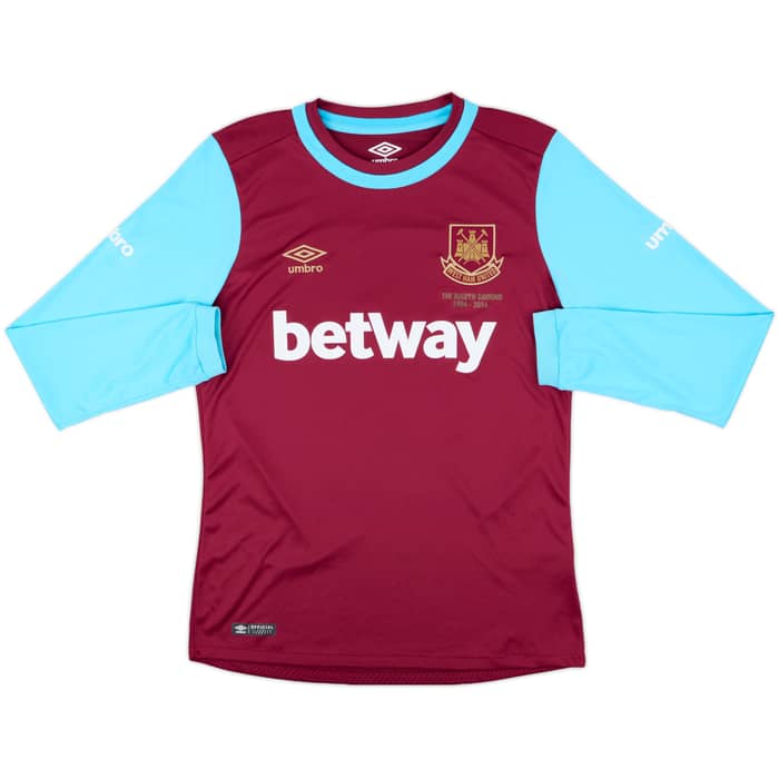 2015-16 West Ham 'Boleyn' Home L/S Shirt Noble #16 - 7/10 - (S)