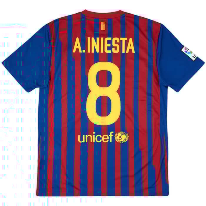 2011-12 Barcelona Home Shirt A.Iniesta #8 - 8/10 - (M)