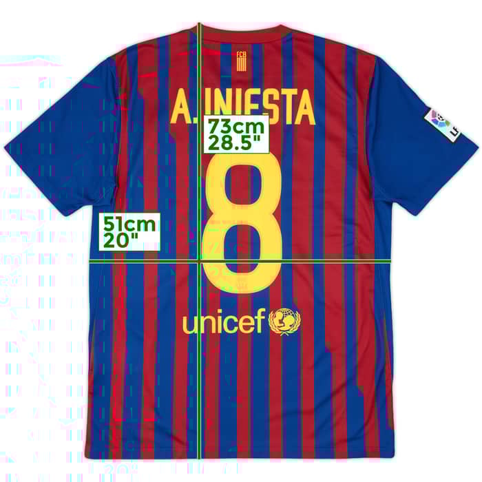 2011-12 Barcelona Home Shirt A.Iniesta #8 - 8/10 - (M)