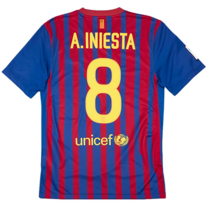 2011-12 Barcelona Home Shirt A.Iniesta #8 - 6/10 - (S)