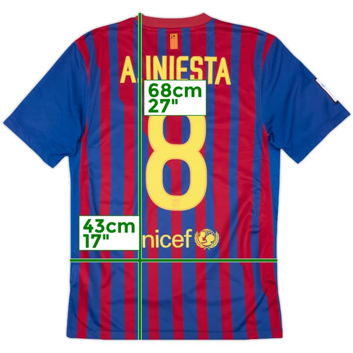 2011-12 Barcelona Home Shirt A.Iniesta #8 - 6/10 - (S)