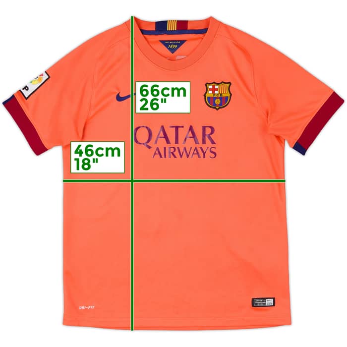 2014-15 Barcelona Away Shirt - 7/10 - (XL.Boys)