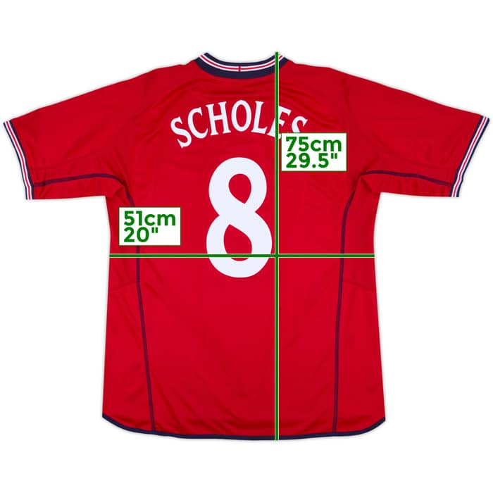 2002-04 England Away Shirt Scholes #8 - 9/10 - (XL)