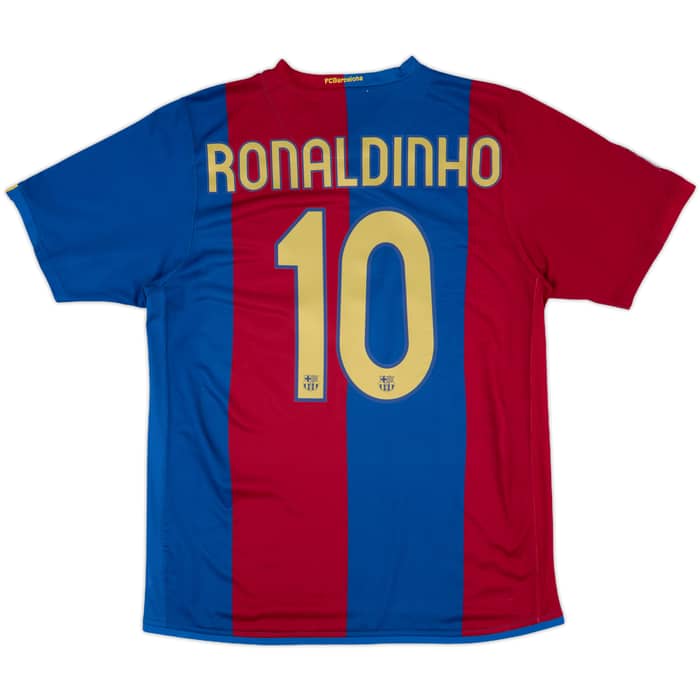 2006-07 Barcelona Home Shirt Ronaldinho #10 - 6/10 - (M)