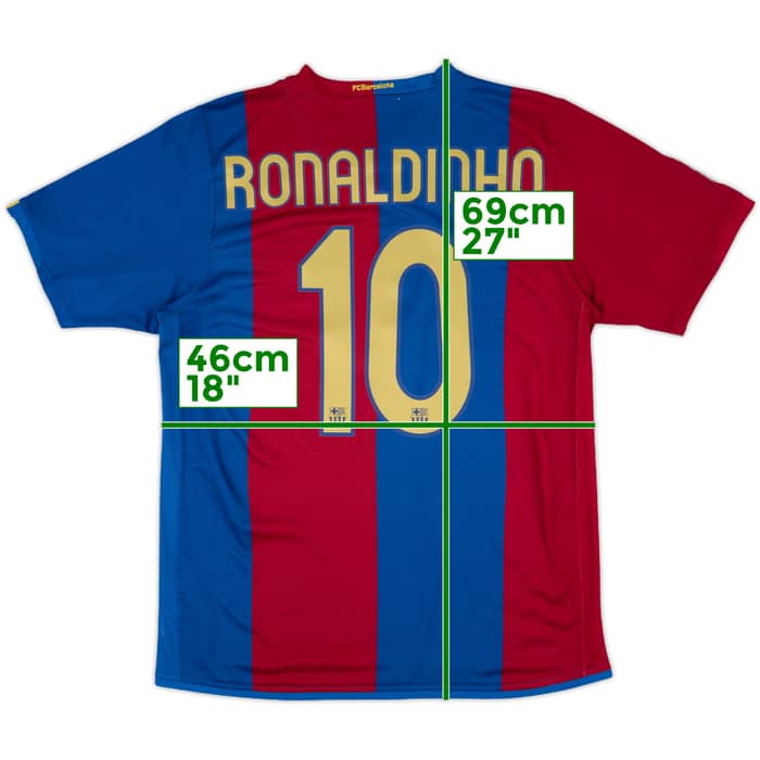 2006-07 Barcelona Home Shirt Ronaldinho #10 - 6/10 - (M)