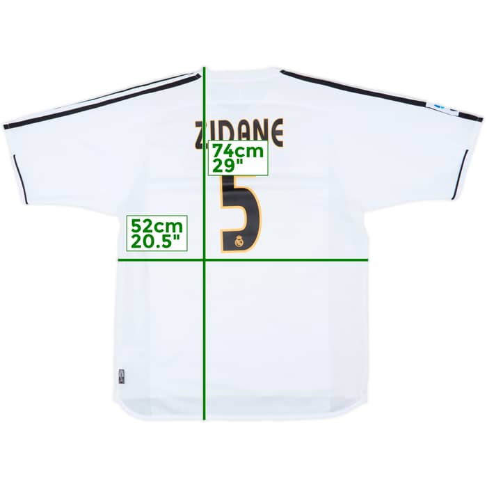2003-04 Real Madrid Home Shirt Zidane #5 - 7/10 - (L)