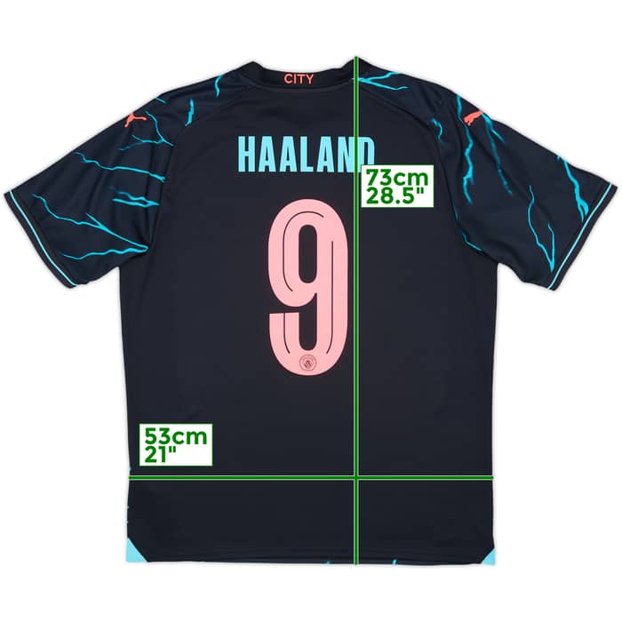 2023-24 Manchester City Third Shirt Haaland #9 - 9/10 - (L)